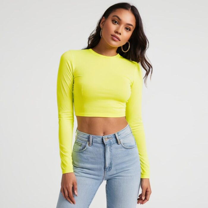 ALLure Twist-Front Long-Sleeve Crop Top - Image 5