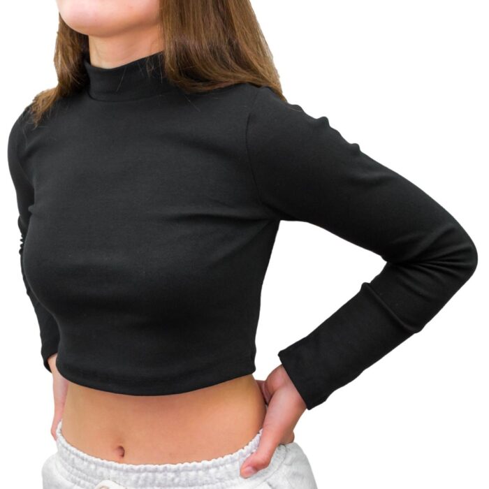 ALLure Twist-Front Long-Sleeve Crop Top - Image 2