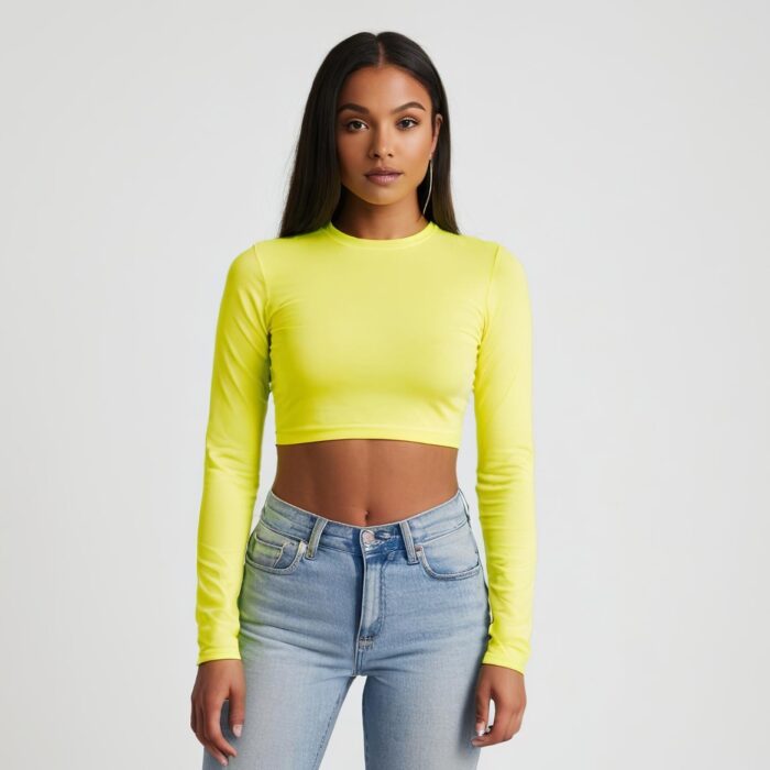 ALLure Twist-Front Long-Sleeve Crop Top - Image 4